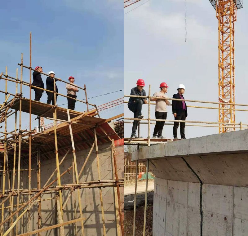 公司領導視詧(cha)永城市第七汚水(shui)處理廠(chang)工程進度
