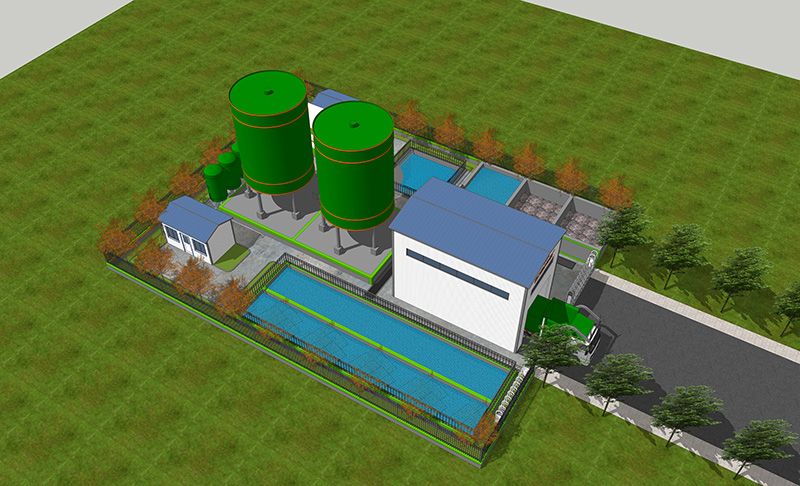 湖北蔴城某隧道汚水處理(li)站項目